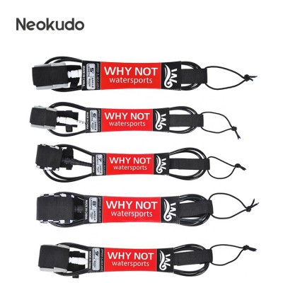 String Leg TPU surfing surfboard leash Recycled Material custom logo surf leash OEM color quick release surfboards leash