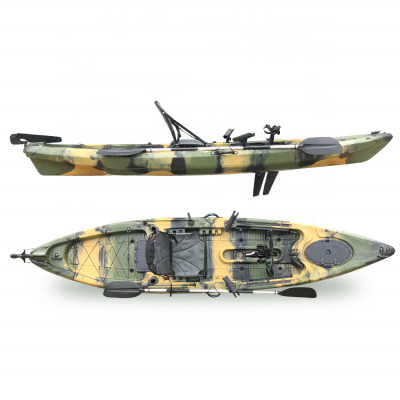 ArmyGreen Salt-proof Pedal Drive Fishing Kayak