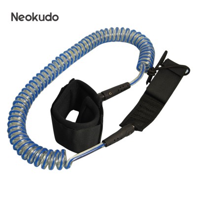 6ft 7ft 8ft 9ft coiled rope surf leash OEM color TPU surfing surfboard leash strong premium sup surf leash